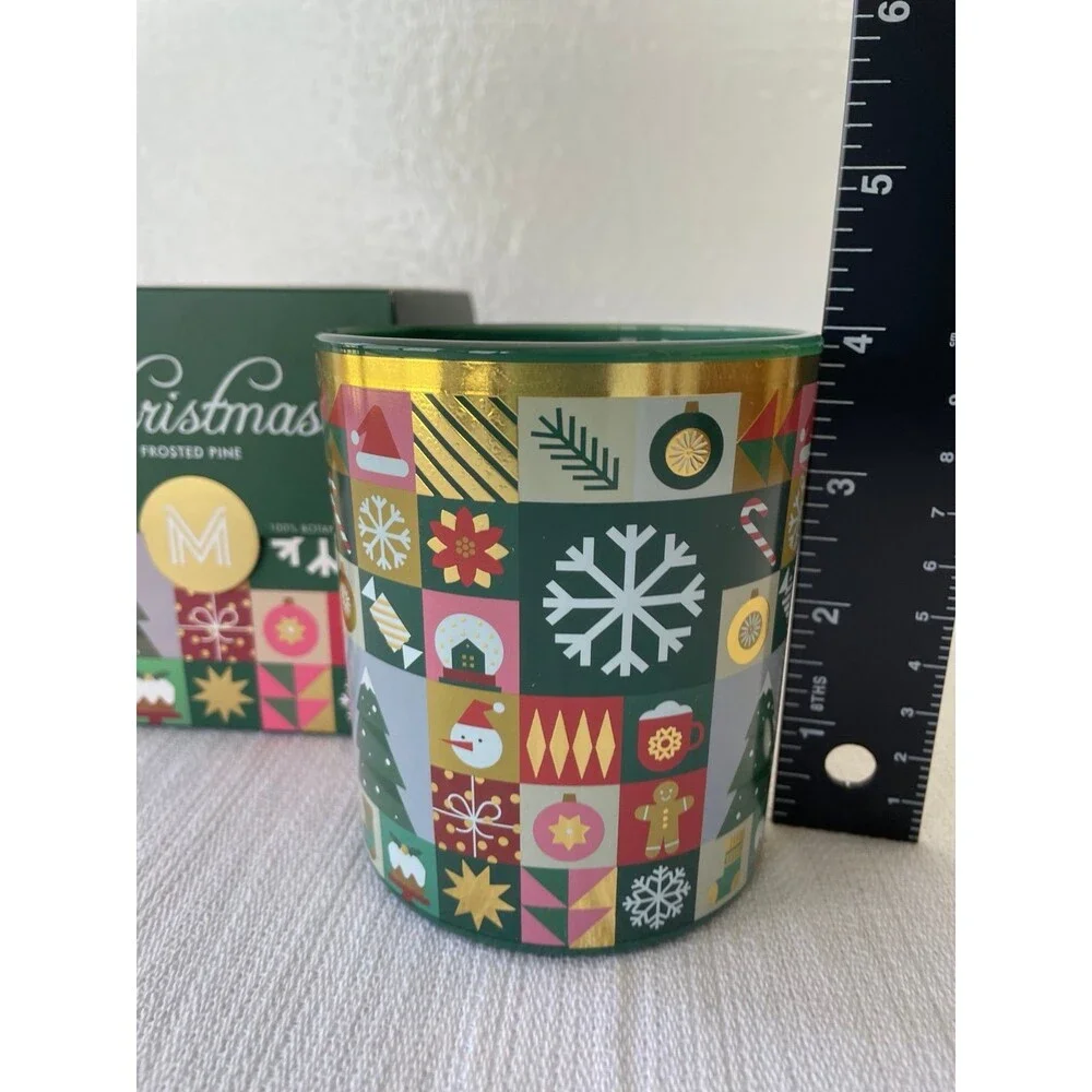 M&SENSE Christmas Collection Scented Candle Frosted Pine - New In Box